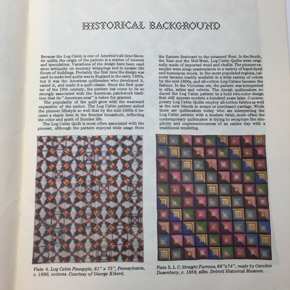 Log Cabin Quilts Bonnie Leman Judy Martin Pattern Instructions Designs Paperback - Picture 4 of 11